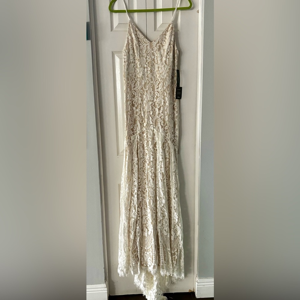 Lulus lace cream dress size M